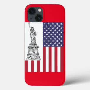 アメリカ国旗の自由 iPhone 13ケース