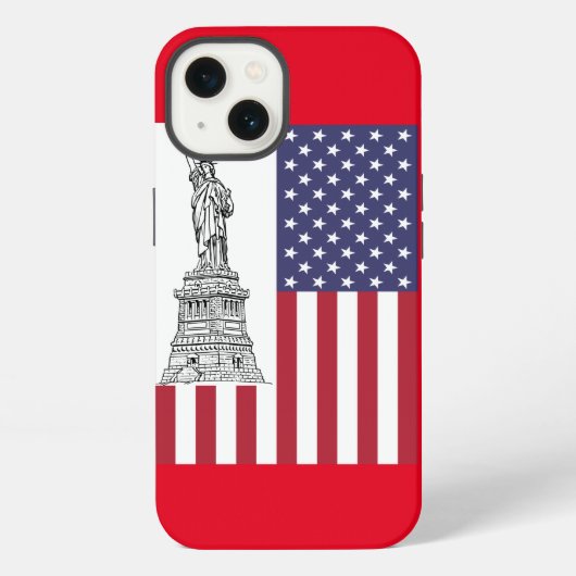 アメリカ国旗の自由 iPhoneケース (裏面)
