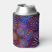アメリカ国旗の色花火デザイン 缶クーラー (缶正面)