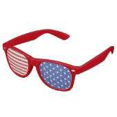 アメリカ国旗の色 – パーティーの好意 レトロサングラス (アングル)