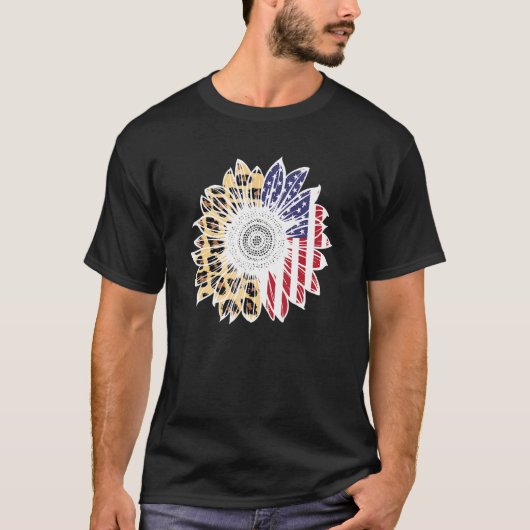 アメリカ国旗の花火ディレクターAmerican Tシャツ (正面)