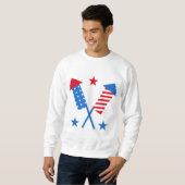 アメリカ国旗の花火 スウェットシャツ (正面フル)