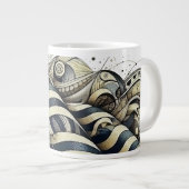 アメリカ国旗の芸術 ジャンボコーヒーマグカップ (正面右)