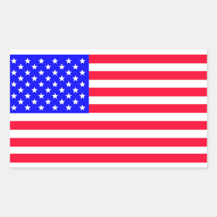アメリカ国旗の芸術 長方形シール