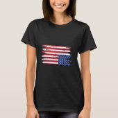 アメリカ国旗の苦悩がアメリカの愛国心を逆にする4 Tシャツ (正面)