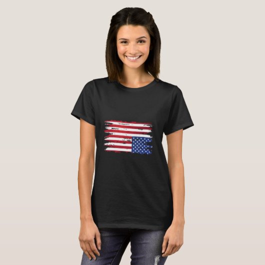 アメリカ国旗の苦悩がアメリカの愛国心を逆にする4 Tシャツ (正面フル)