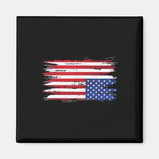 アメリカ国旗の苦悩の逆さまに愛国的なアメリカ4 マグネット (正面)