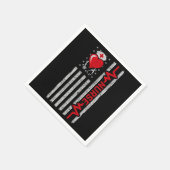 アメリカ国旗の英雄ハートライフナース評価 スタンダードカクテルナプキン (角)