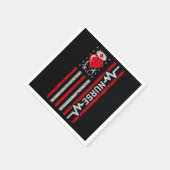 アメリカ国旗の英雄ハートライフナース評価 スタンダードカクテルナプキン (角)