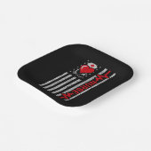 アメリカ国旗の英雄ハートライフナース評価 ペーパープレート (傾斜あり)