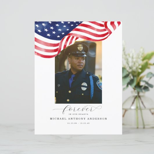 アメリカ国旗の葬儀が永遠に私たちのハートの記憶に (スタンド正面)