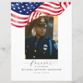 アメリカ国旗の葬儀が永遠に私たちのハートの記憶に (正面)