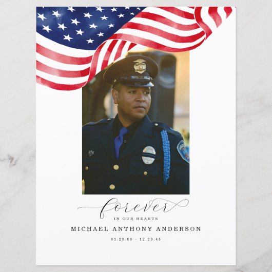 アメリカ国旗の葬儀が永遠に私たちのハートの記憶に (正面)