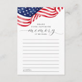 アメリカ国旗の葬儀共有Aメモリカード アドバイスカード (正面)