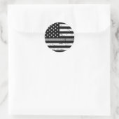 アメリカ国旗の薄いシルバーライン ラウンドシール (バッグ)