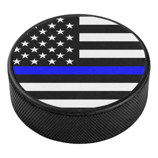 アメリカ国旗の薄い青い線の記号オン アイスホッケーパック (3/4)