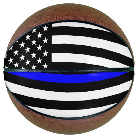 アメリカ国旗の薄い青い線の象徴的な記念碑 バスケットボール (正面)