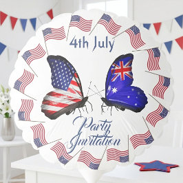 アメリカ国旗の蝶々 4th July トレンディーパーティー バルーン