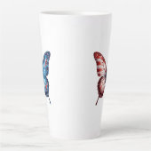 アメリカ国旗の蝶 カフェラテマグ (正面)