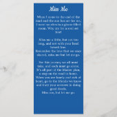 アメリカ国旗の記念祈りの言葉カード退役軍人写真 メニュー (裏面)