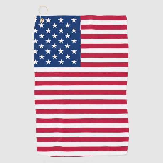 アメリカ国旗の誇りをデザインした ゴルフタオル (正面)