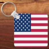 アメリカ国旗の誇りデザイン キーホルダー (正面)