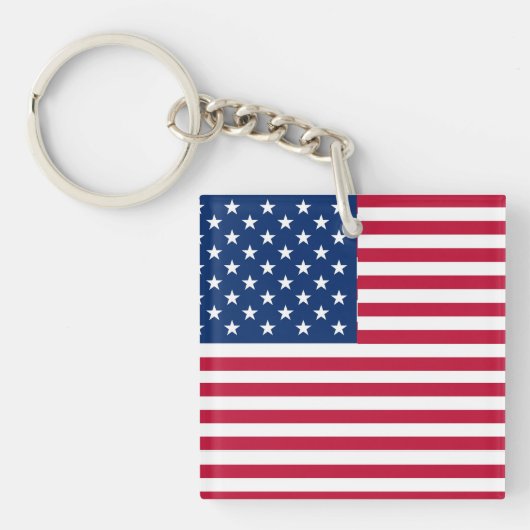 アメリカ国旗の誇りデザイン キーホルダー (正面)