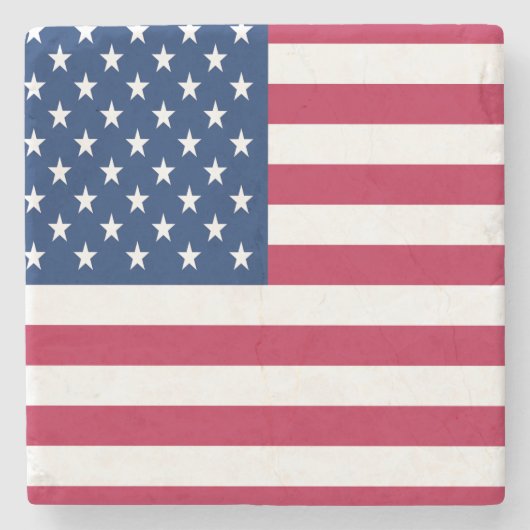アメリカ国旗の誇りデザイン ストーンコースター (正面)