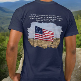 アメリカ国旗の誓約の風光明媚な写真 Tシャツ