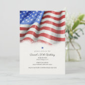 アメリカ国旗の誕生日パーティー招待状 招待状 (スタンド正面)