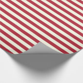 アメリカ国旗の赤いストライプパターンUSA愛国 ラッピングペーパー (角)