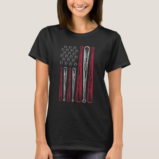 アメリカ国旗の赤白青Jの4th Tシャツ (正面)