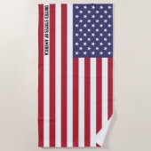 アメリカ国旗の輝かしい愛国心 ビーチタオル (正面)