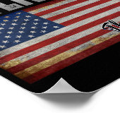 アメリカ国旗の退役軍人7月4日ありがとうございました ポスター (角)