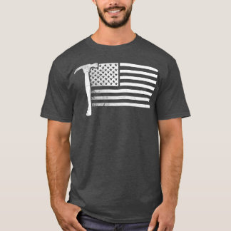 アメリカ国旗の退職したカーペンターカッコいいシャツ Tシャツ