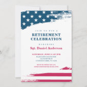 アメリカ国旗の退職パーティの招待状軍隊 招待状 (正面)