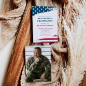 アメリカ国旗の退職パーティの招待状軍隊 招待状