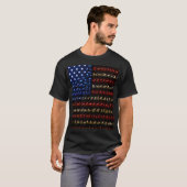 アメリカ国旗の進化 | ビッグバンから人類まで Tシャツ (正面フル)