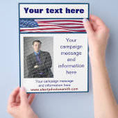 アメリカ国旗の選挙運動チラシテンプレート チラシ (手)