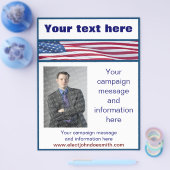 アメリカ国旗の選挙運動チラシテンプレート チラシ (シングル)