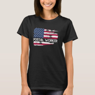 アメリカ国旗の郵便局愛国郵便配達人メール Tシャツ