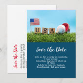 アメリカ国旗の野球の記念日を守ろう 招待状 (正面/裏面)