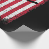 アメリカ国旗の野球チームのギフト男性へボーイズガール ラッピングペーパー (角)