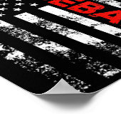 アメリカ国旗の野球チームのギフト ポスター (角)