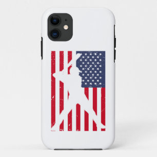 アメリカ国旗の野球チームのギフト iPhone 11 ケース