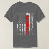 アメリカ国旗の野球チームのギフト Tシャツ (デザイン正面)