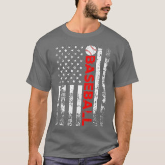 アメリカ国旗の野球チームのギフト Tシャツ