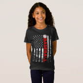 アメリカ国旗の野球チームのギフト Tシャツ (正面フル)