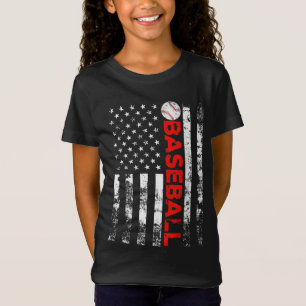 アメリカ国旗の野球チームのギフト Tシャツ