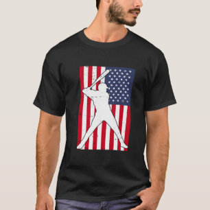 アメリカ国旗の野球チームのギフト Tシャツ